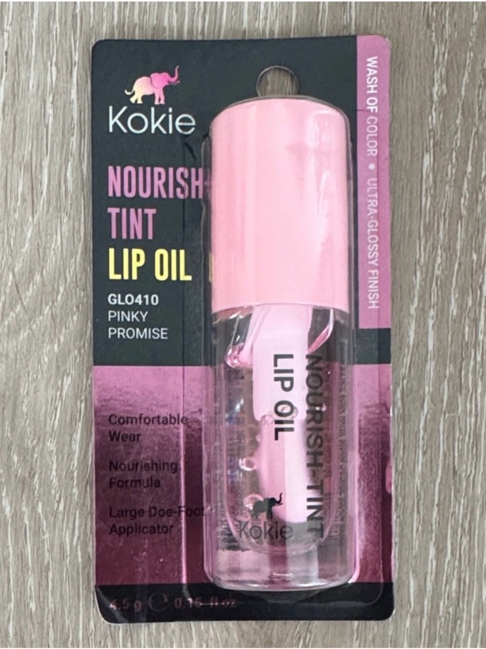 Kokie Nourish-Tint Lip Oil — Pinky Promise